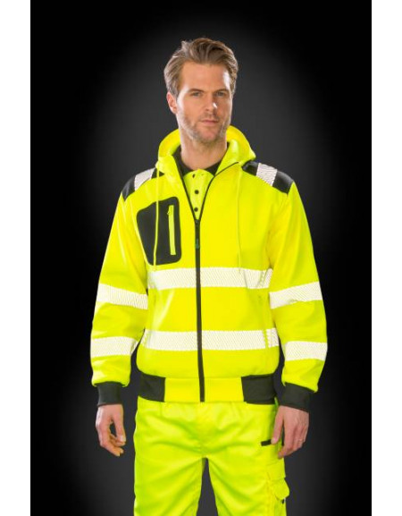 Jachetă de protecție fosforescentă cu glugă